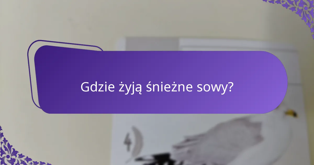 Co jedzą śnieżne sowy?