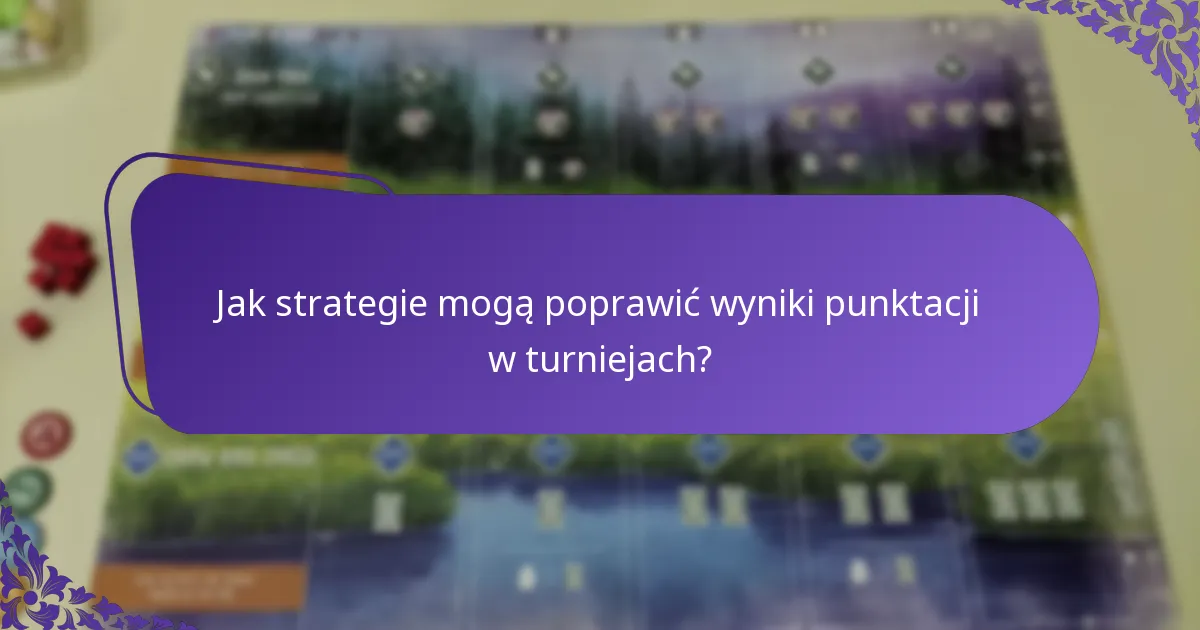Jak strategie mogą poprawić wyniki punktacji w turniejach?