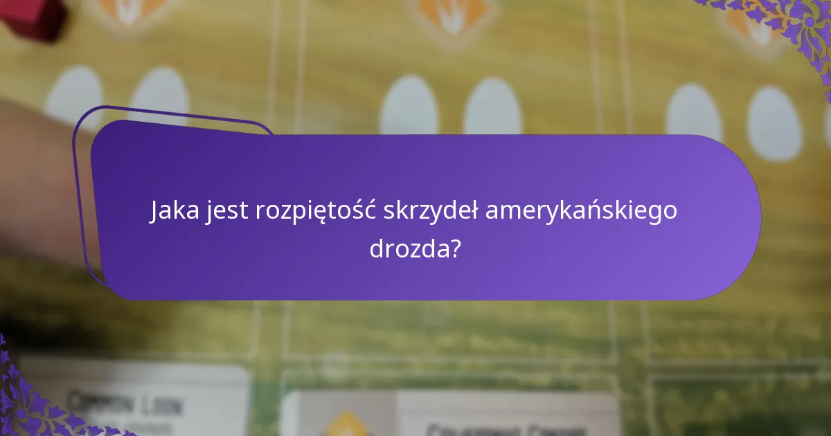 Jak amerykański drozd przystosowuje się do swojego środowiska?