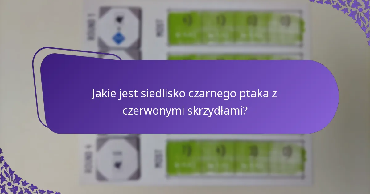 Jak obserwatorzy ptaków mogą zidentyfikować czarne ptaki z czerwonymi skrzydłami w dziczy?
