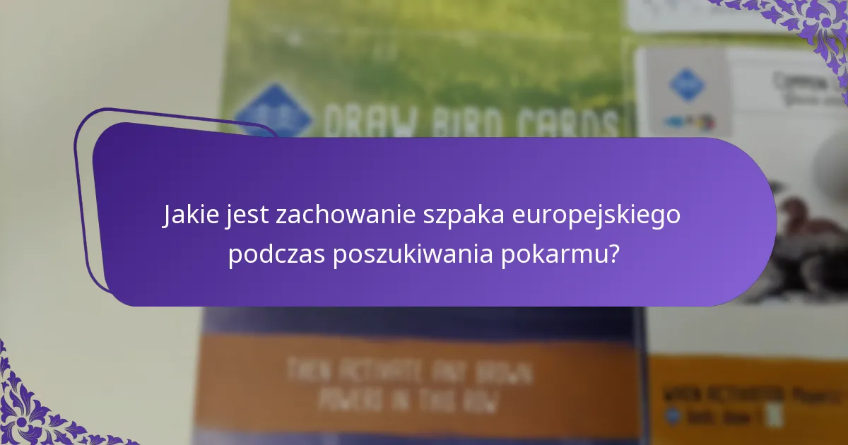 Jakie są ekologiczne skutki szpaka europejskiego?